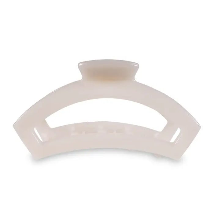 TELETIES OPEN COCONUT WHITE LARGE HAIR CLIP