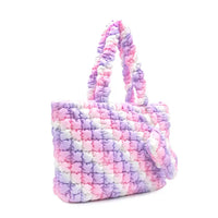 OMG ACCESORIES QUILTED SCRUNCHIES LARGE TOTE BAG WITH COIN PURSE