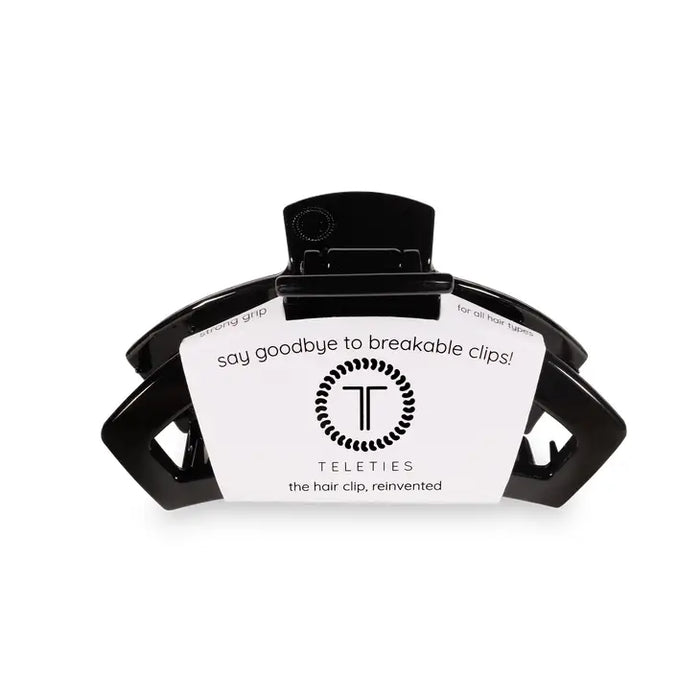 TELETIES OPEN JET BLACK MEDIUM HAIR CLIP