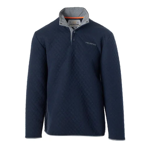 FIELDSTONE YOUTH QUILTED PULLOVER NAVY