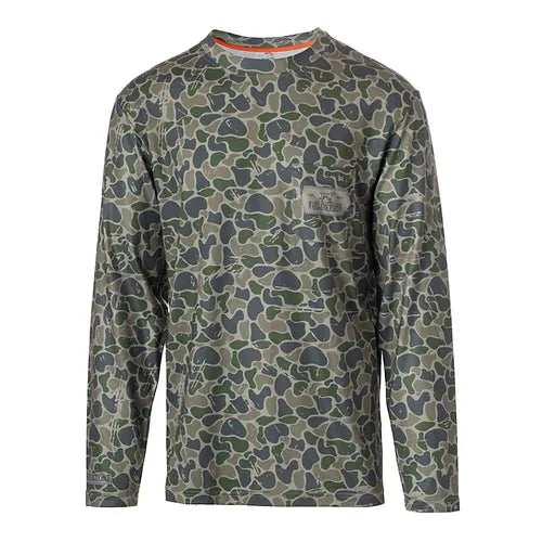 FIELDSTONE YOUTH BACKWOODS CAMO LS DRY FIT TEE