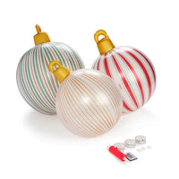 FUNBOY VINTAGE STRIPE LIGHT UP INFLATABLE ORNAMENTS