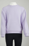 GIRLS SOFT SCUBA ZURI CREW NECK SWEATSHIRT LAVENDER