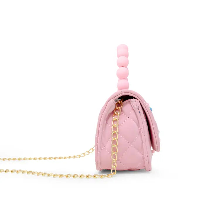 ZOMI GEMS PEARL HANDLE MEASSAGE CHARM HANDBAG