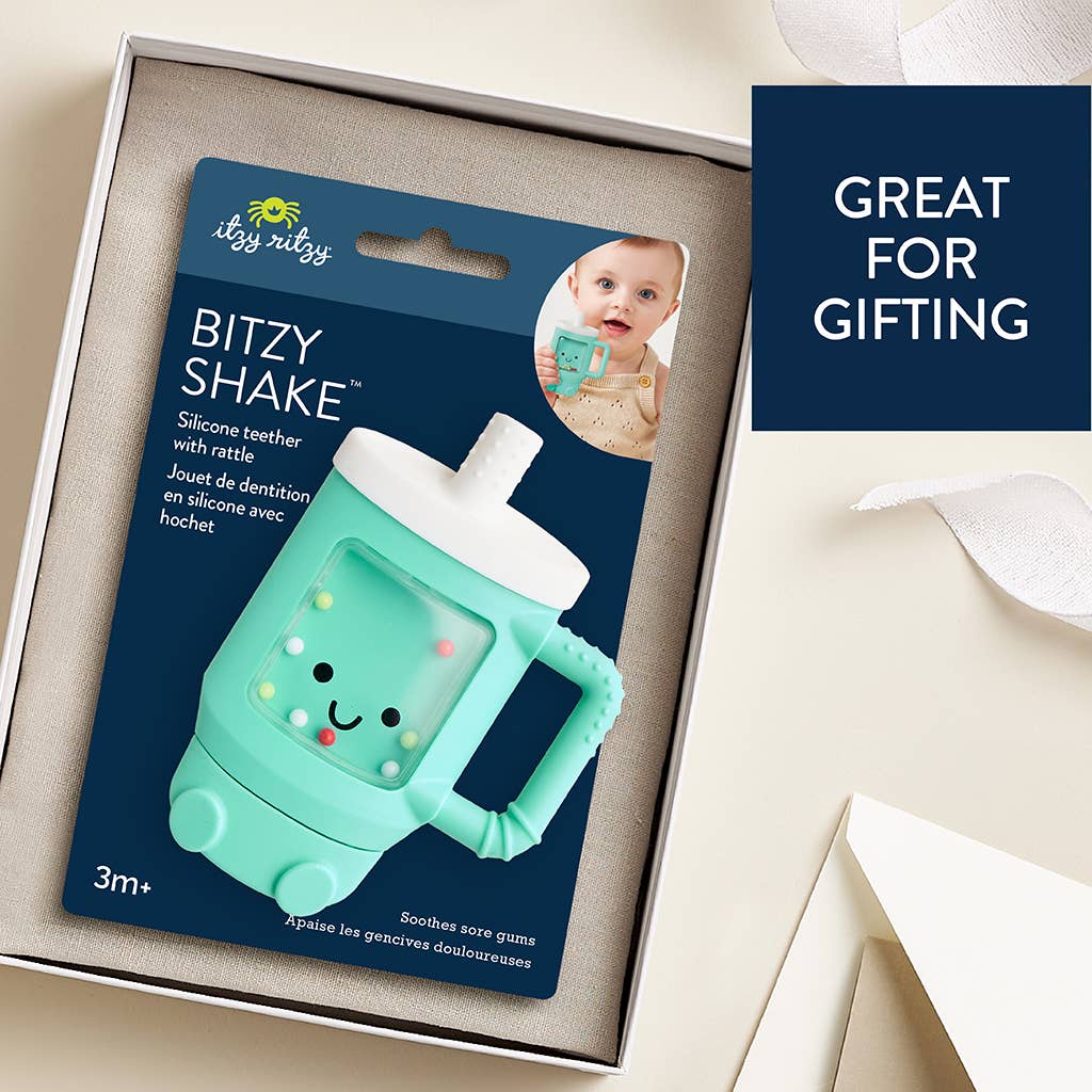 Itzy Ritzy Bitzy Shake™ - Silicone Teether with Rattle: Tumbler