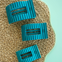 Splash Zone Large Flat Rectangle Hair Clip