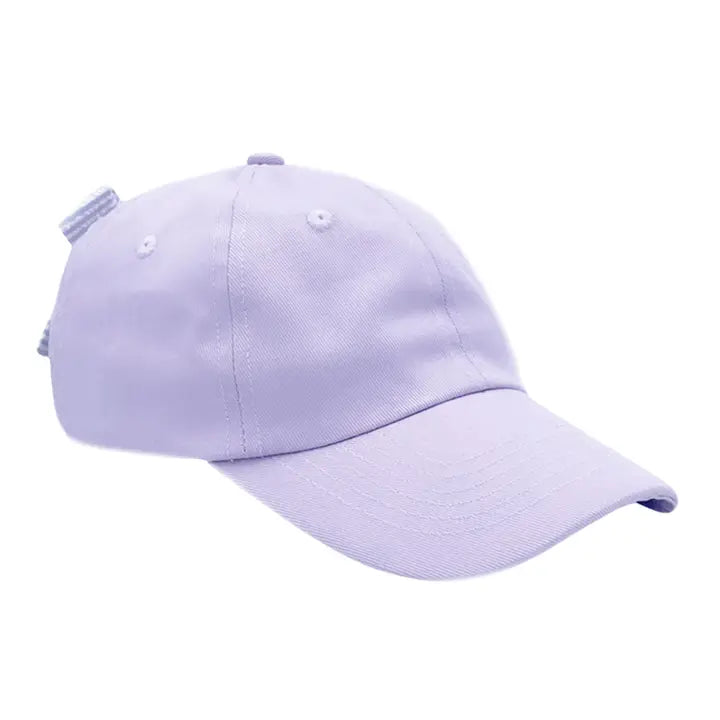 BITS & BOWS LAVENDER BASEBALL HAT WITH BOW BACK