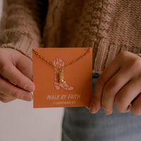 WALK BY FAITH CHARM NECKLACE