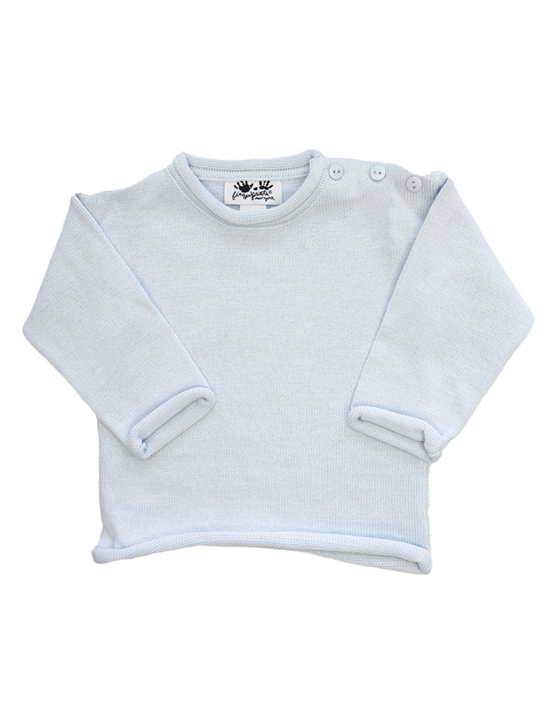 FINGERPRINTS ROLL NECK SWEATER SKY