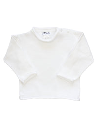 FINGERPRINTS ROLL NECK SWEATER WHITE