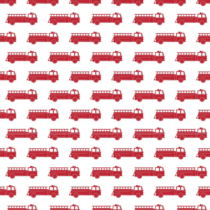 LILA AND HAYES JACK BOYS PAJAMA PANT SET FIRE TRUCK RED