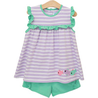 FISHY FISHY RUFFLE SHORT SET