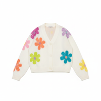 Floral Cardigan Flat Lay