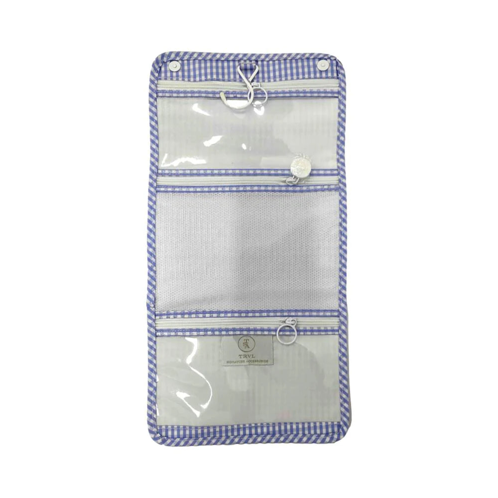 TRVL MINI ROLLUP BHANGING BAG GINGHAM LILAC