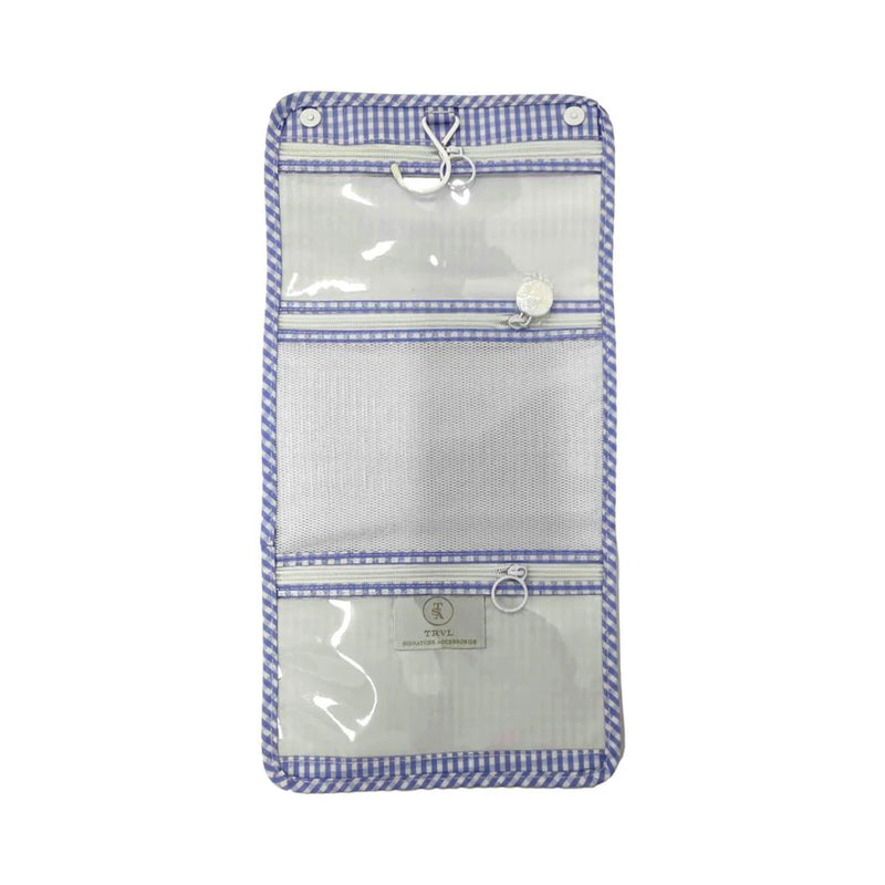 TRVL MINI ROLLUP BHANGING BAG GINGHAM LILAC