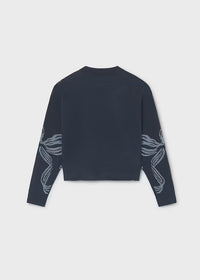 Mayoral Bow Sweater Navy