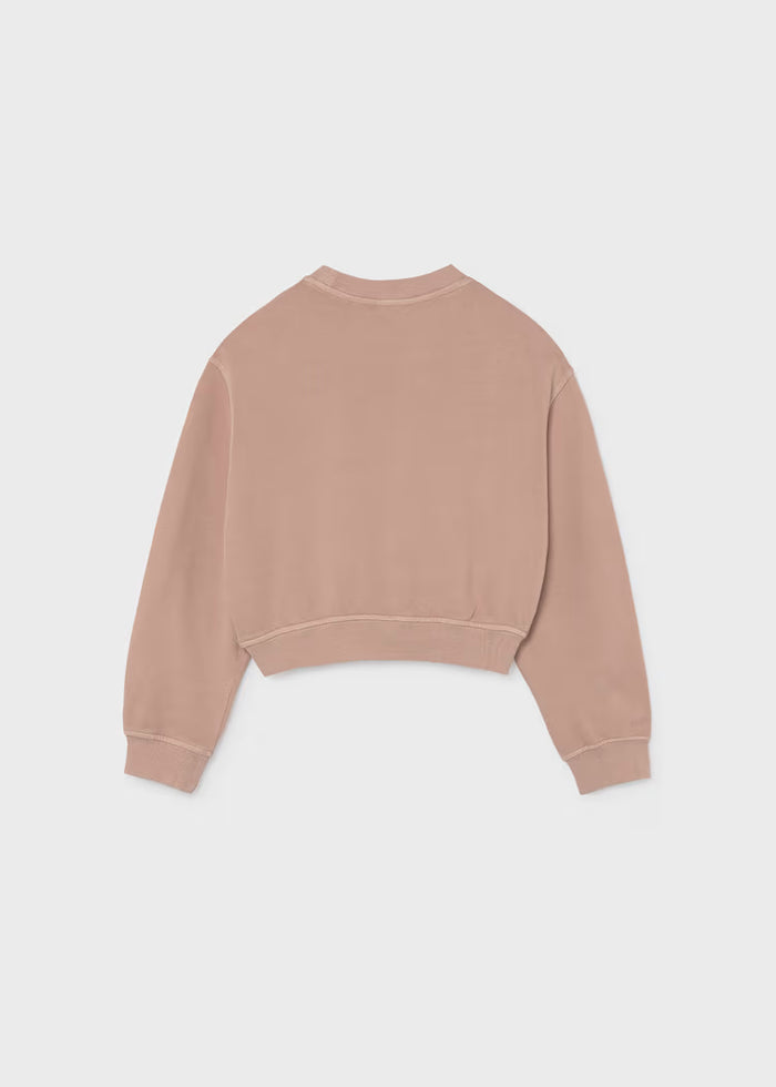 Mayoral Embroidered Sweatshirt Blush
