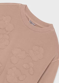 Mayoral Embroidered Sweatshirt Blush