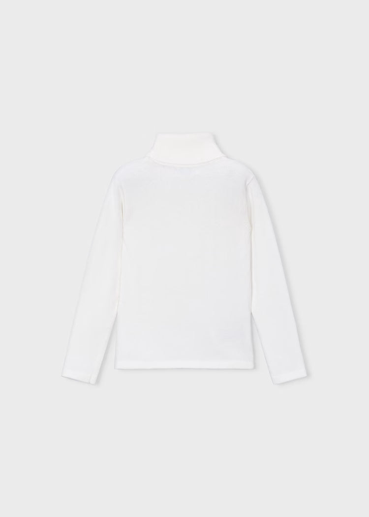 Mayoral Girls White Basic Turtleneck