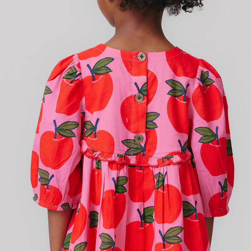 PINK CHICKEN ROWAN DRESS PINK APPLES