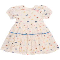 PINK CHICKEN CHARLIE DRESS BUBBLE MULTI TINY HORSES