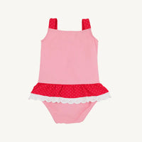 Grace Bay Bathing Suit Hamptons Hot Pink Richmond Red With Strawberry