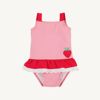 Grace Bay Bathing Suit Hamptons Hot Pink Richmond Red With Strawberry