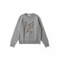Gray Butterfly Sweater Flat Lay