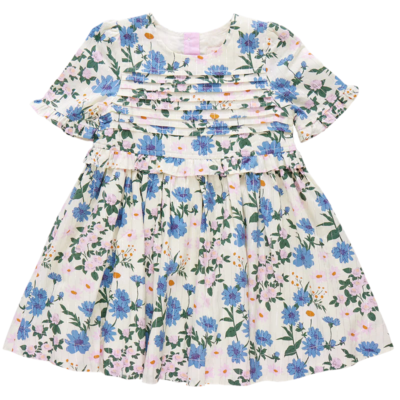 PINK CHICKEN RAQUEL DRESS MELON DAISY FLORAL