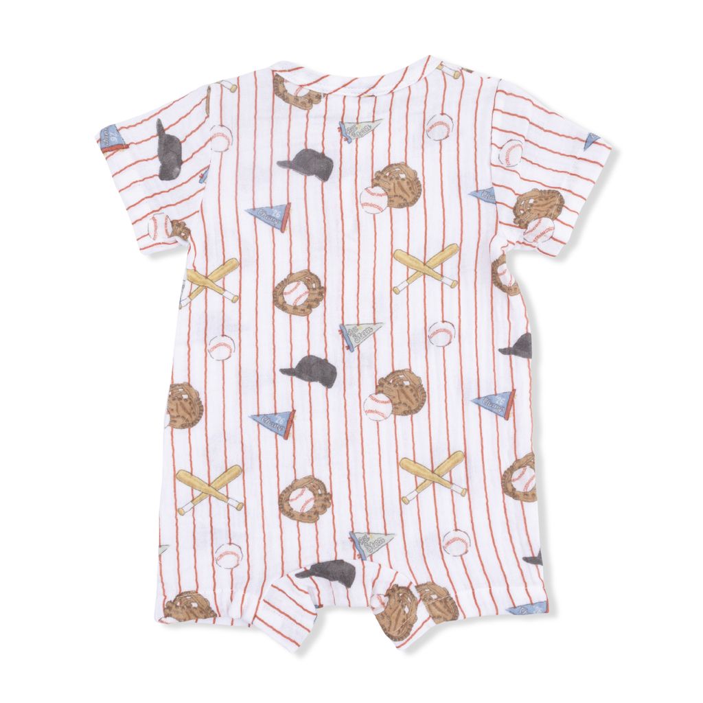 VINTAGE BASEBALL STRIPE HENLEY SHORTALL