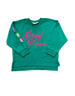 HANNAH BANANA GOOD VIBES SWEATSHIRT TOP GREEN