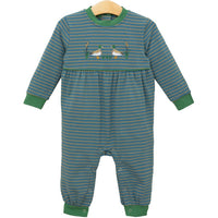 TROTTER STREET MALLARD EMBROIDERY ROMPER