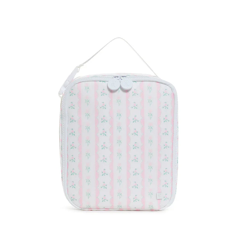 TRVL INSULATED LUNCH BOX RIBBON FLORAL PINK