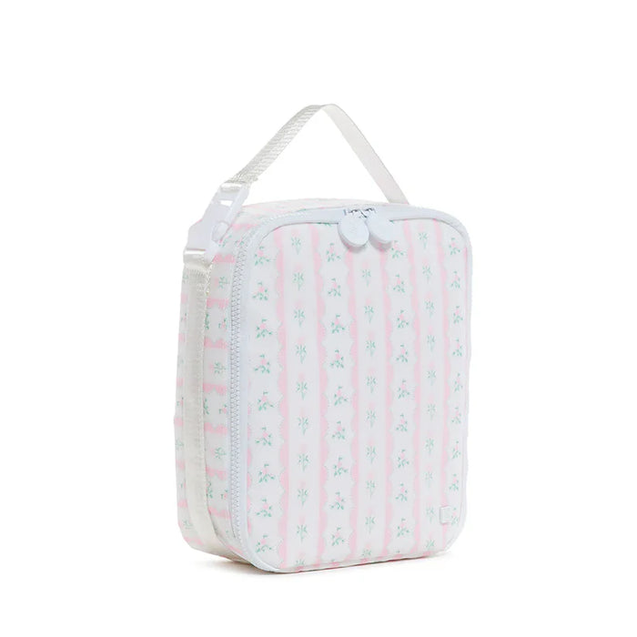 TRVL INSULATED LUNCH BOX RIBBON FLORAL PINK