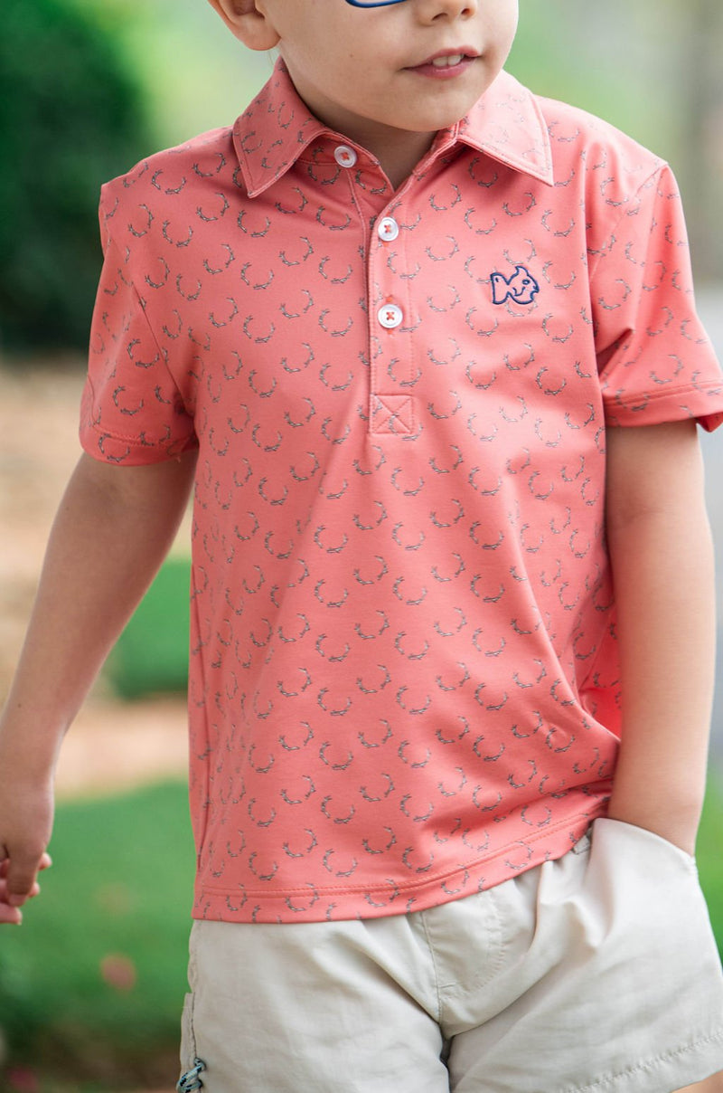 PRODOH BOYS PRO PERFORMANCE POLO CRABAPPLE ANTLER