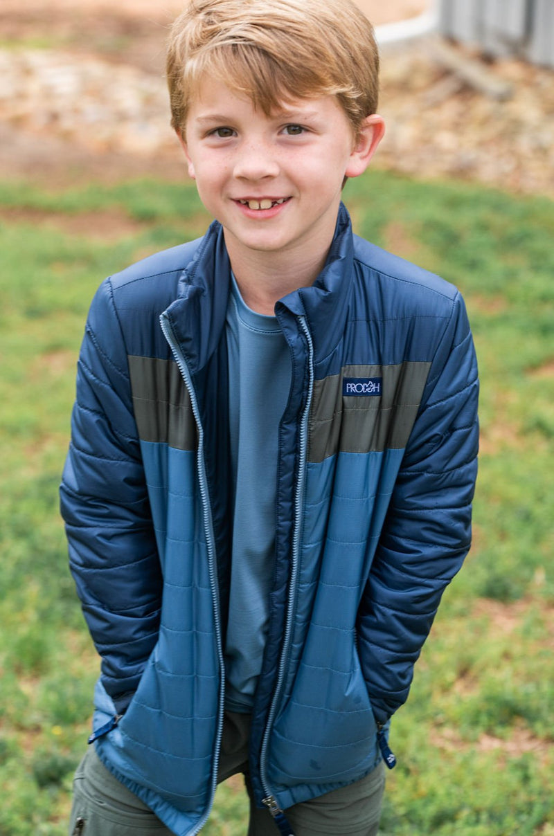PRODOH BOYS PUFFER JACKET DARK DENIM COLORBLOCK