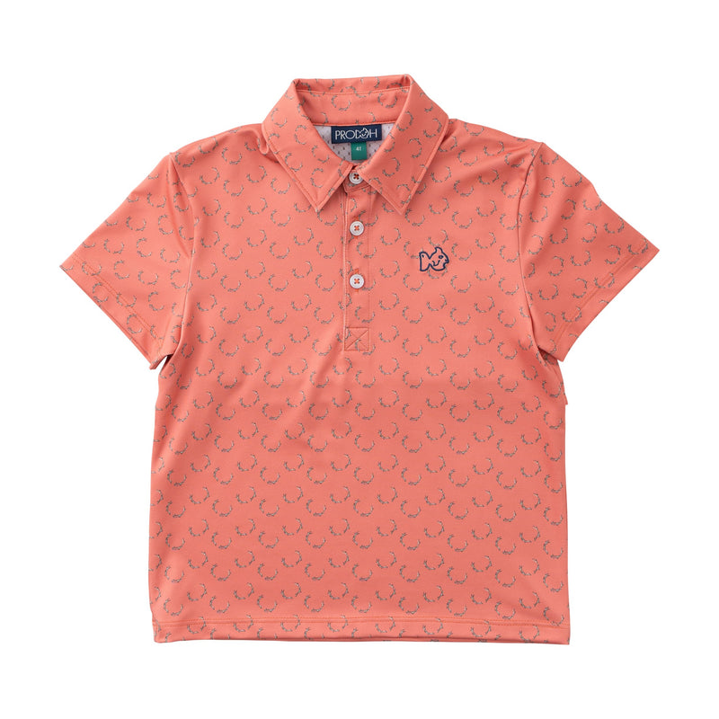 PRODOH BOYS PRO PERFORMANCE POLO CRABAPPLE ANTLER