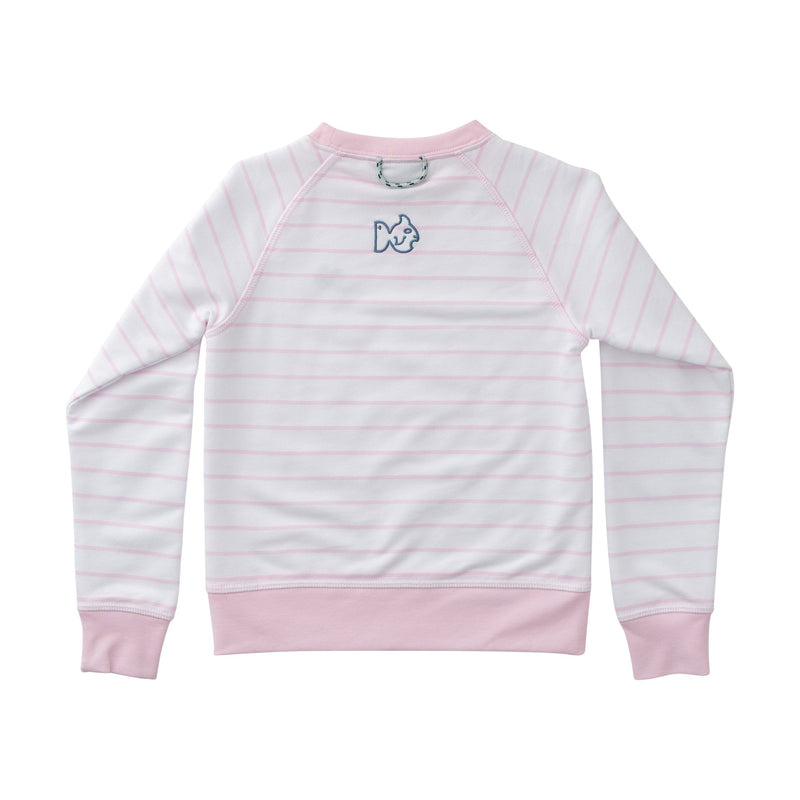 PRODOH GIRLS CREW CONTROL SWEATSHIRT PINK TULLE STRIPE