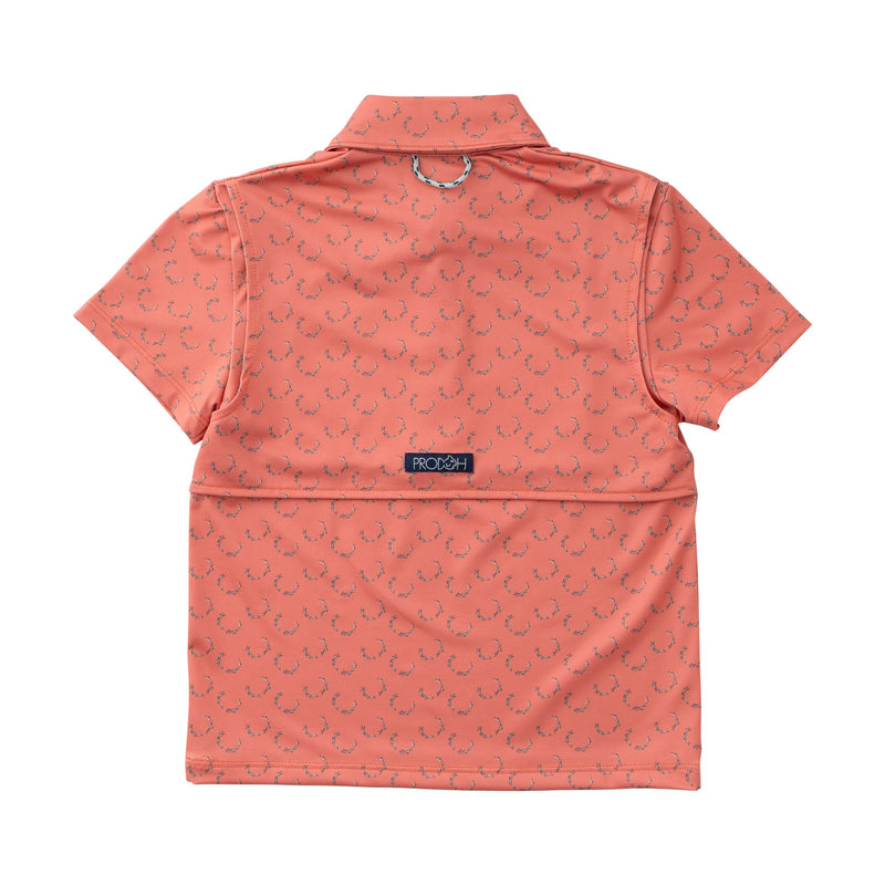PRODOH BOYS PRO PERFORMANCE POLO CRABAPPLE ANTLER