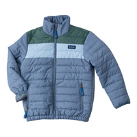 PRODOH KIDS PUFFER JACKET IN BLUEFIN BLUE COLORBLOCK