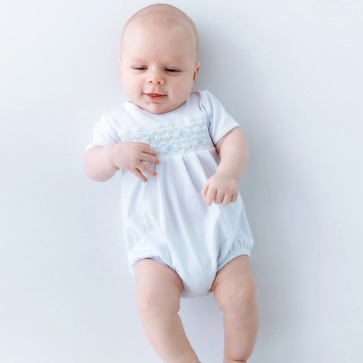 Jacob Smocked Bubble Light Blue