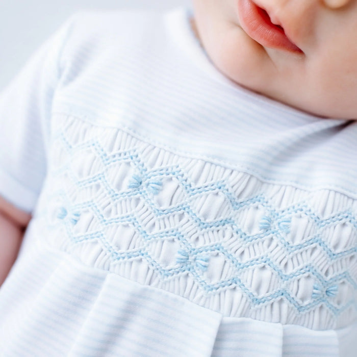 Jacob Smocked Bubble Light Blue