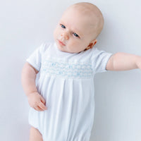 Jacob Smocked Bubble Light Blue