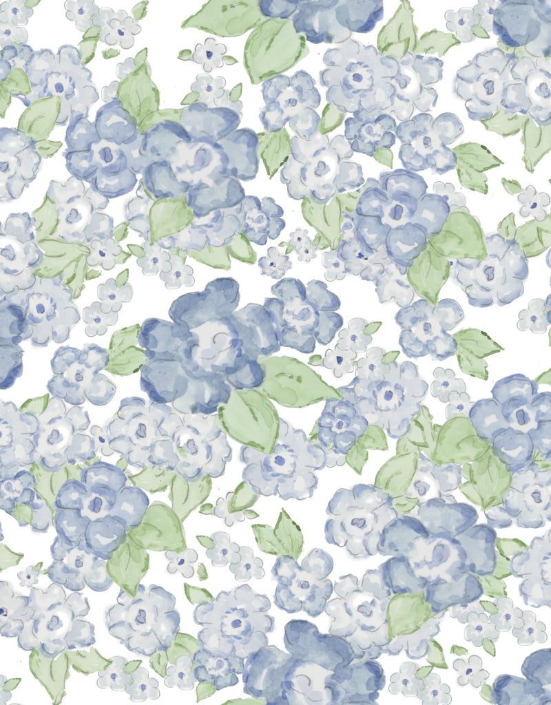 JAMES AND LOTTIE PAYTON LONG BUBBLE AVA BLUE FLORAL