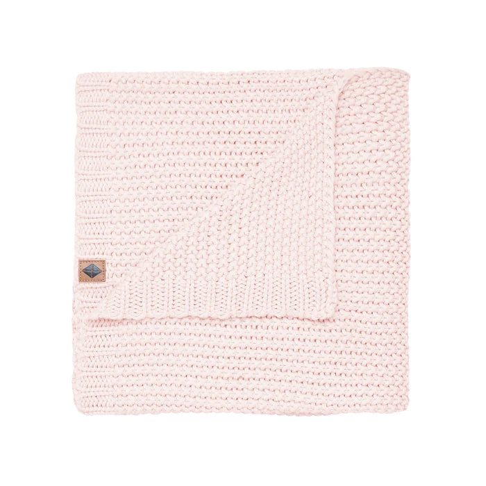 KYTE BABY CHUNKY KNIT BABY BLANKET IN BLUSH