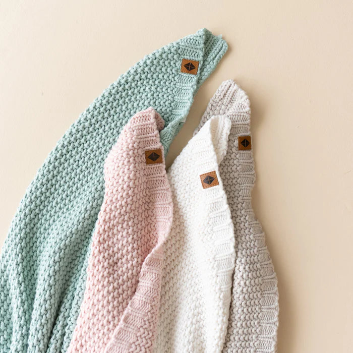 KYTE BABY CHUNKY KNIT BABY BLANKET IN BLUSH