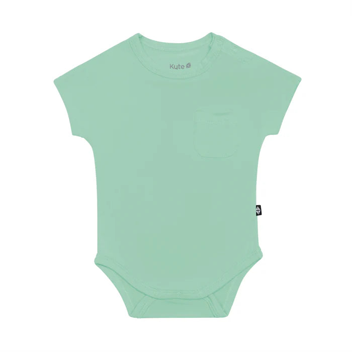 KYTE BABY CREW NECK TEE BODYSUIT IN WASABI