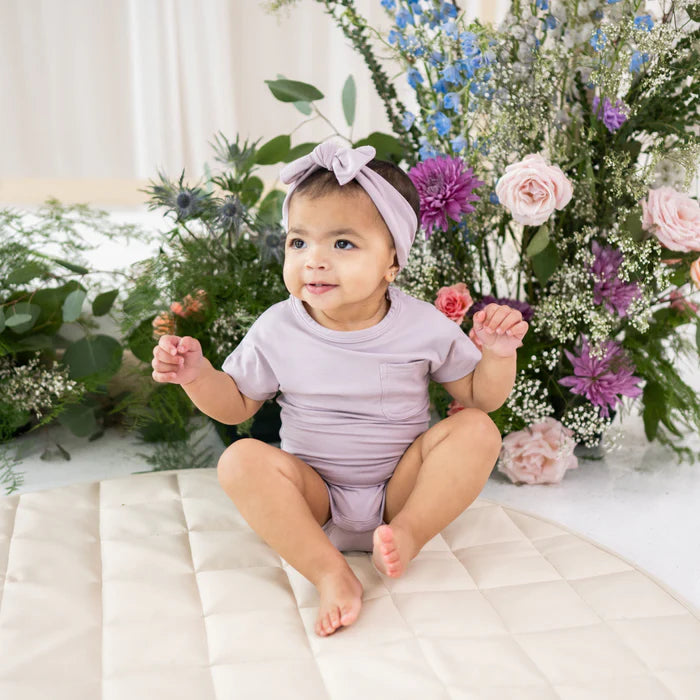 KYTE BABY CREW NECK TEE BODYSUIT IN WISTERIA