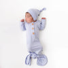 KYTE BABY KNOTTED GOWN WITH HAT SET IN LILAC