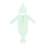 KYTE BABY KNOTTED GOWN WITH HAT SET IN MINT